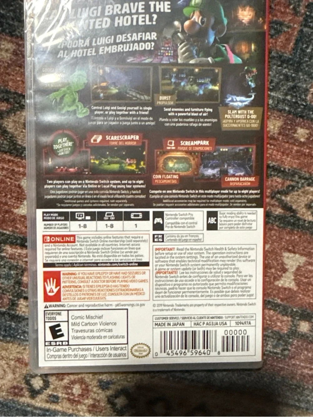 Nintendo Luigi's Mansion 3 – Green, Yellow and Black Cover Art